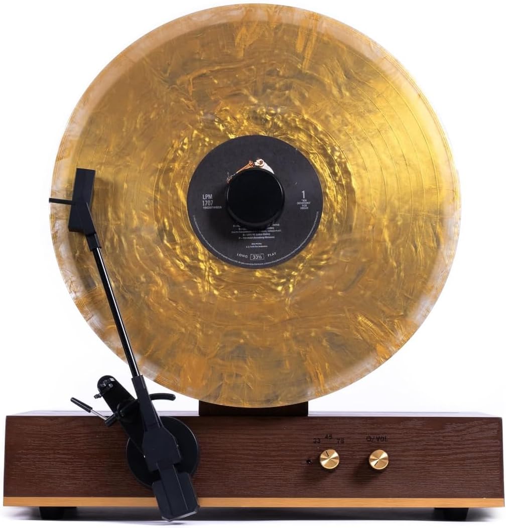 GettyGold Vinyl Record Player Without Speakers - NostalgicSound